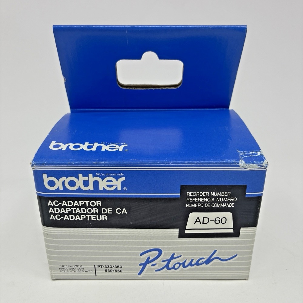 Genuine Brother AD-60 AC Adaptor New in Box For PT Series Label Makers P-Touch